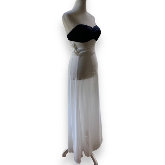 NEW White Chiffon Tie Maxi Skirt Swim Cover Size Extra Large - Picture 7 of 12